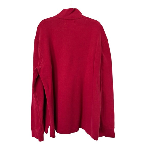Polo by Ralph Lauren‎ Men’s Quarter Zip Red Pullover Heavy Sweater Large - Picture 2 of 6